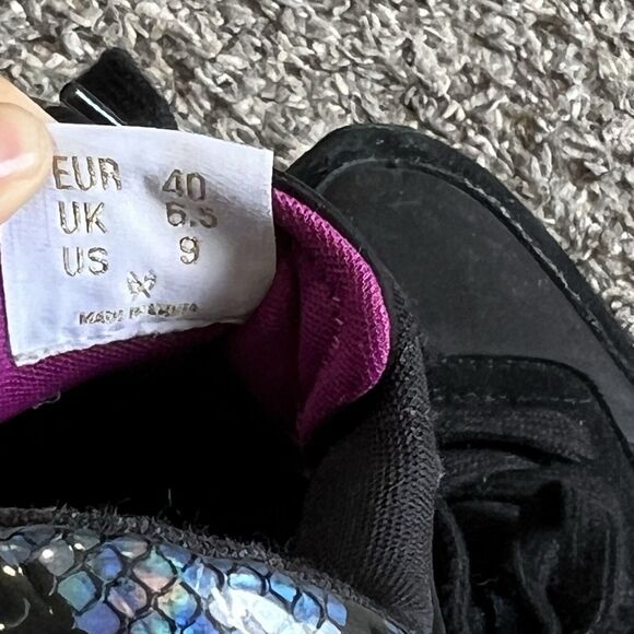 SUN68 Women’s Fashion Sneakers Shoe Sneakers SUN 68 Suede US 9 Black Purple Blue - Picture 6 of 7